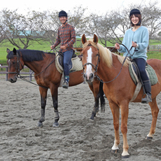 仲良し度あっぷ間違いなし♡「カップルで乗馬」