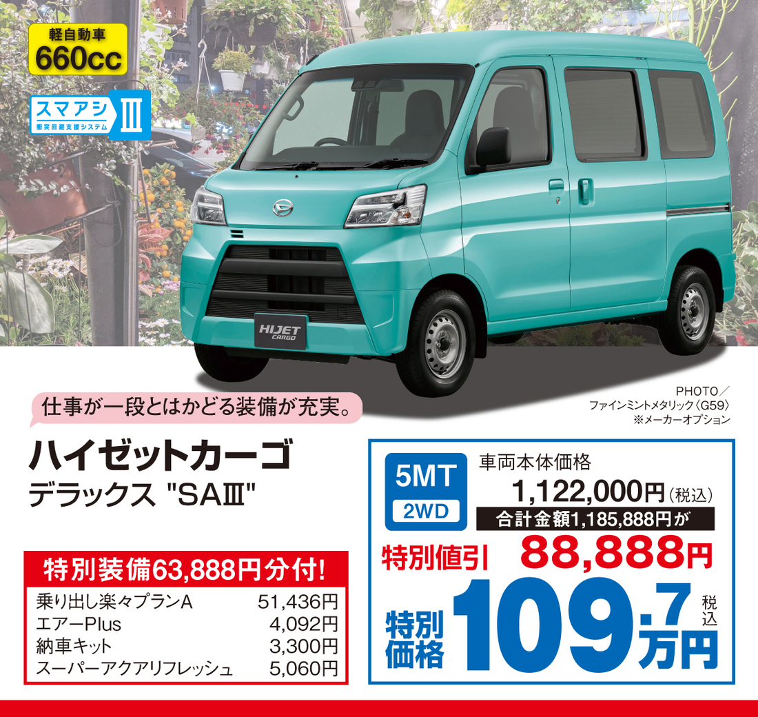 働く車ベストセレクション ダイハツ沼津販売株式会社