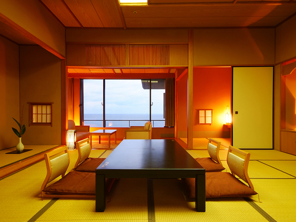 【公式限定・岬の館2間繋がり広め和室:4名様以上より可】3世代ファミリー&グループ向き「味覚プラン」乙姫の膳2026