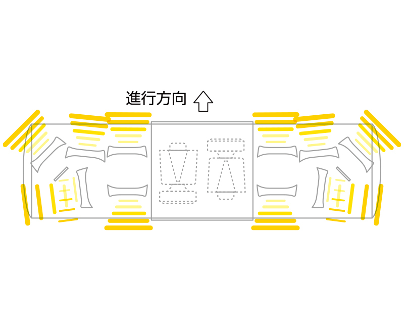 LED】 黄色散光式警光灯 M型 113型（幅1130mmタイプ） | 黄色警光灯