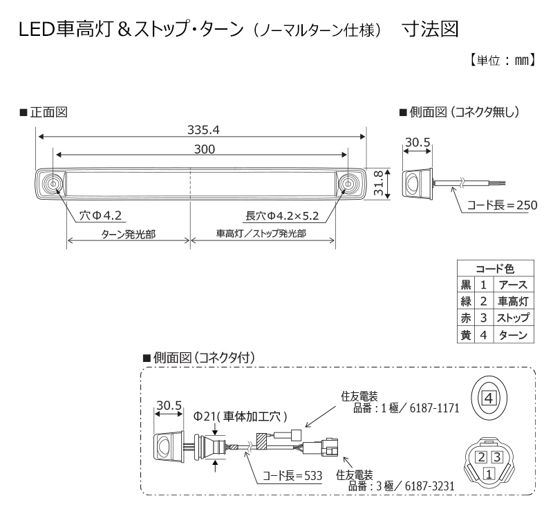 LED車高灯&ストップ・ターン | 車高灯 | トラック・バス用品｜製品情報