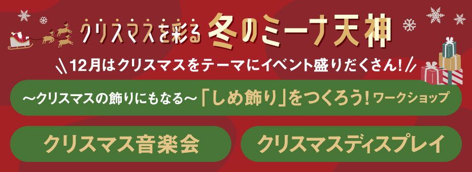 クリスマスを彩る　冬のミーナ天神