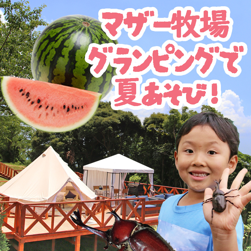 マザー牧場グランピング で夏遊び！