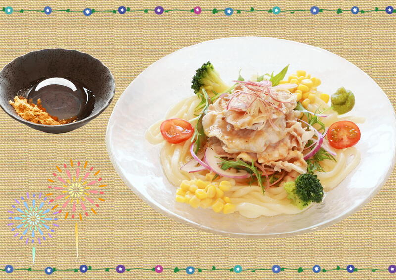 千葉県産ポークの冷製しゃぶしゃぶうどん