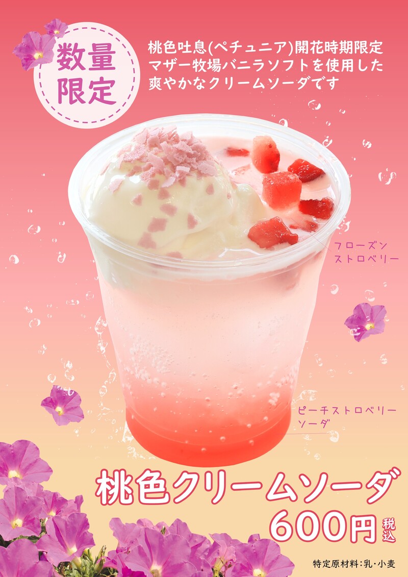 桃色クリームソーダ