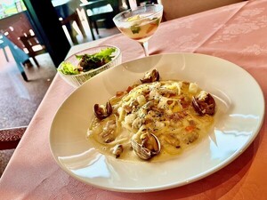 6月レディス限定　浅利と野菜のクリームスパゲッティ